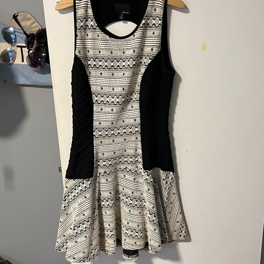 Greylin Elegant Black Knit Dress